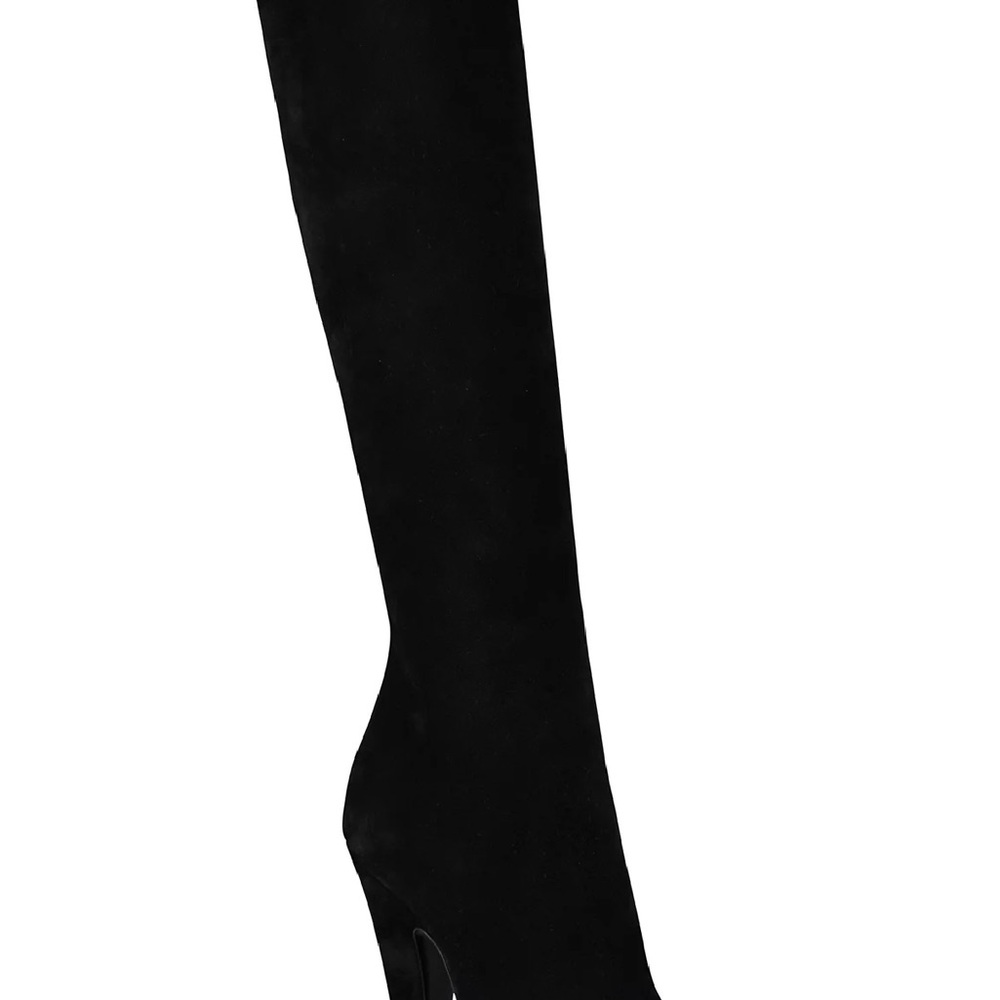 New Saint Laurent Vanity Softy suede knee high boots